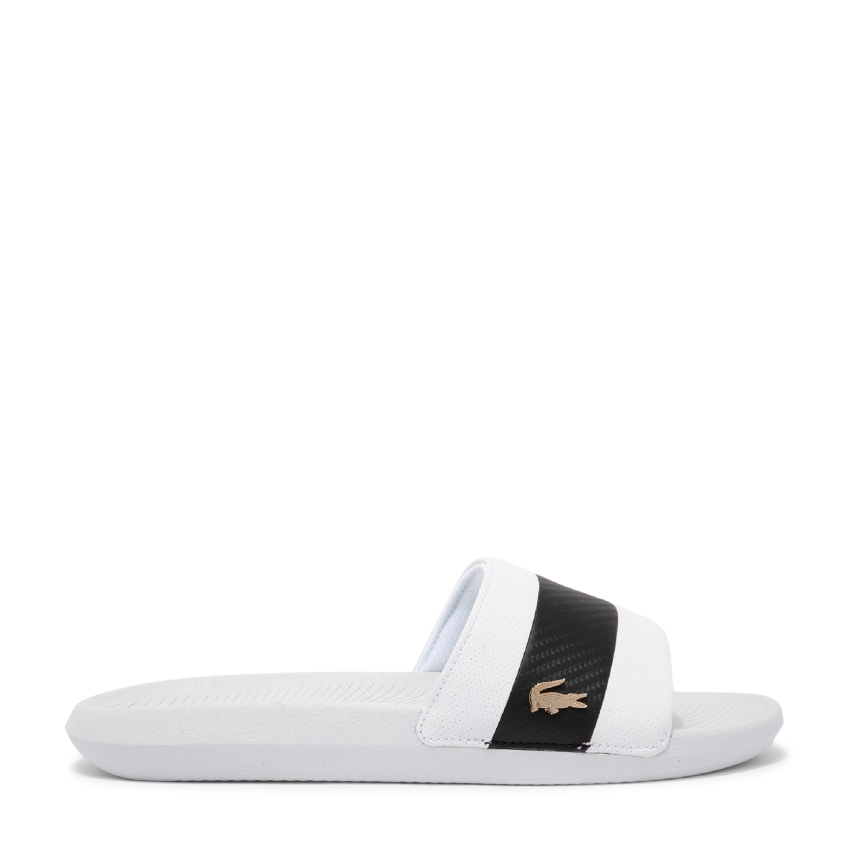 Lacoste Croco slides for Men - White in UAE | Level Shoes