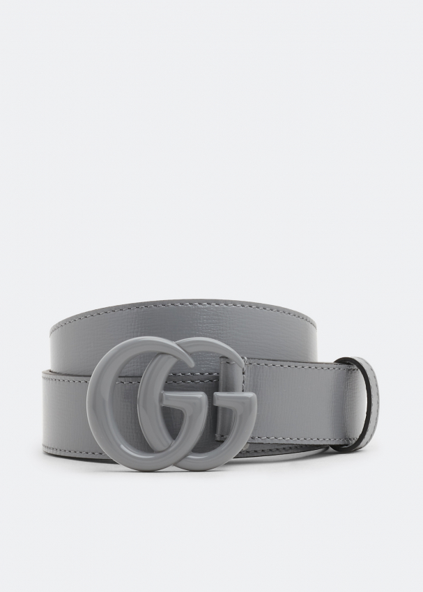 Gucci GG Marmont thin belt for Men - Grey in UAE | Level Shoes Gucci GG Marmont thin belt for Men - Grey in UAE | Level Shoes