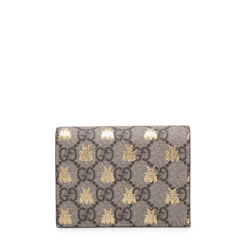 Gucci GG Supreme bees card case wallet 