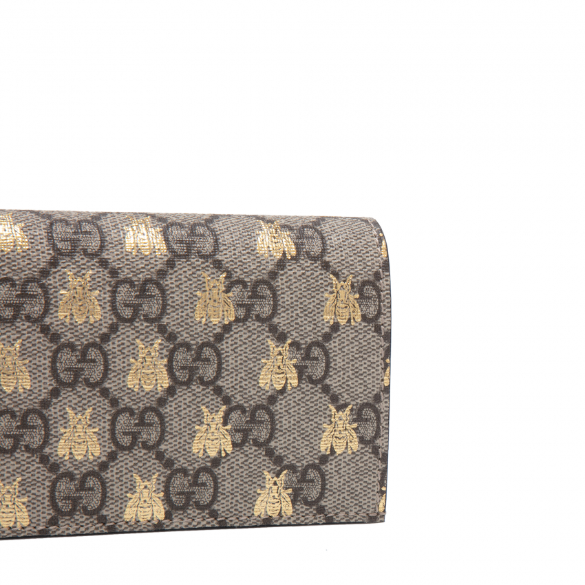 Gucci GG Supreme bees card case wallet 