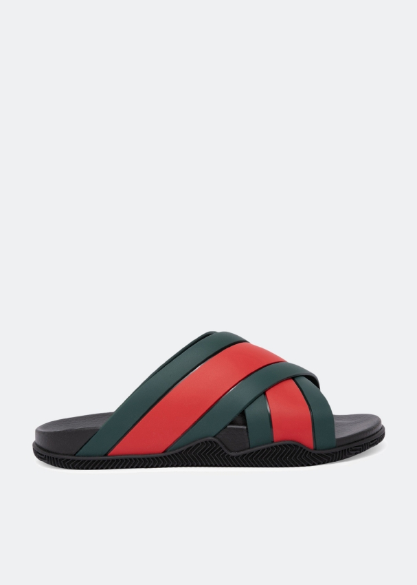Gucci Web rubber sandals for Men 
