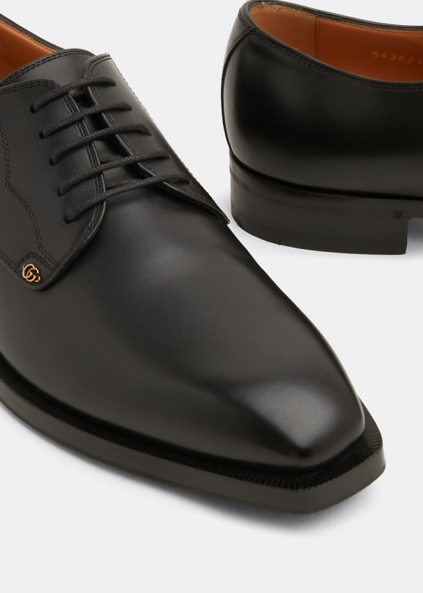 Gucci Leather lace-up shoes for Men - Black in UAE | Level Shoes