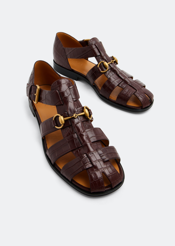 Gucci Horsebit sandals for Men Brown in UAE Level Shoes