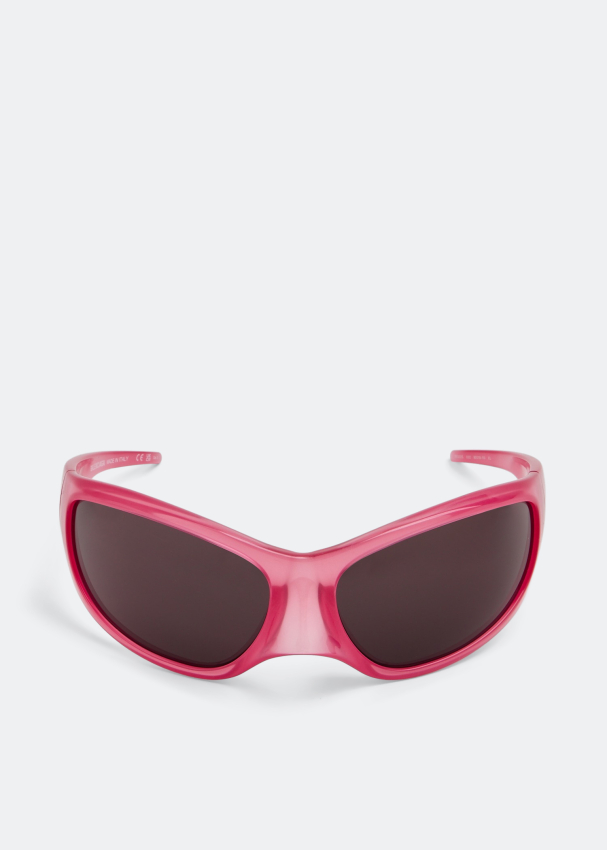 Balenciaga Skin XXL Cat sunglasses for Women - Pink in UAE | Level Shoes