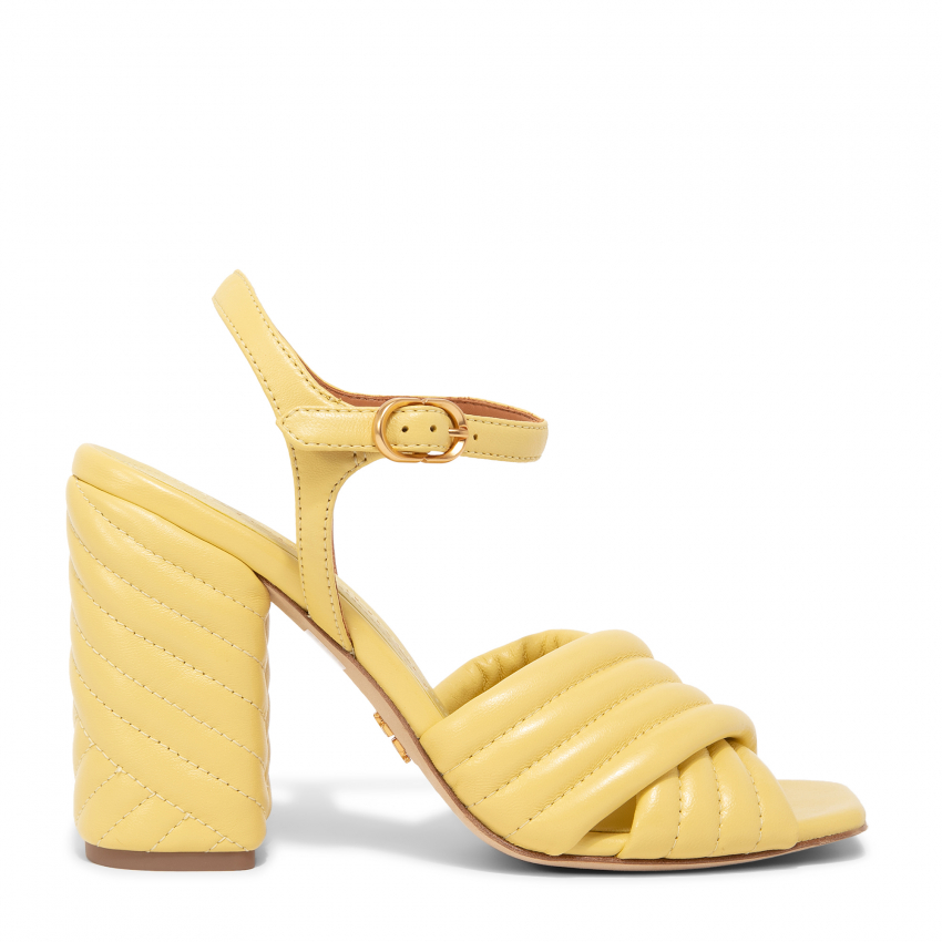 Tory Burch Kira quilted sandals for Women - Yellow in UAE | Level Shoes