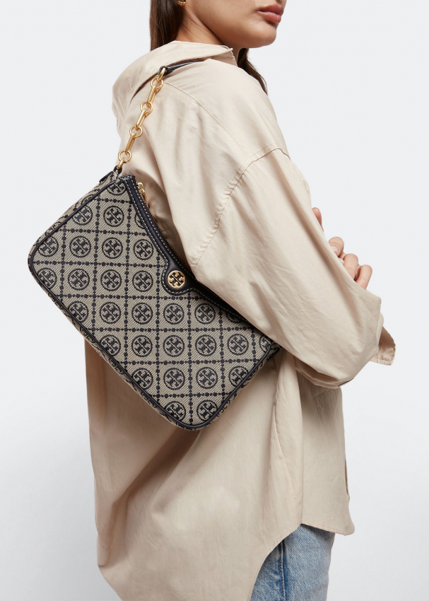 Tory Burch T Monogram jacquard studio bag for Women - Blue in UAE | Level  Shoes