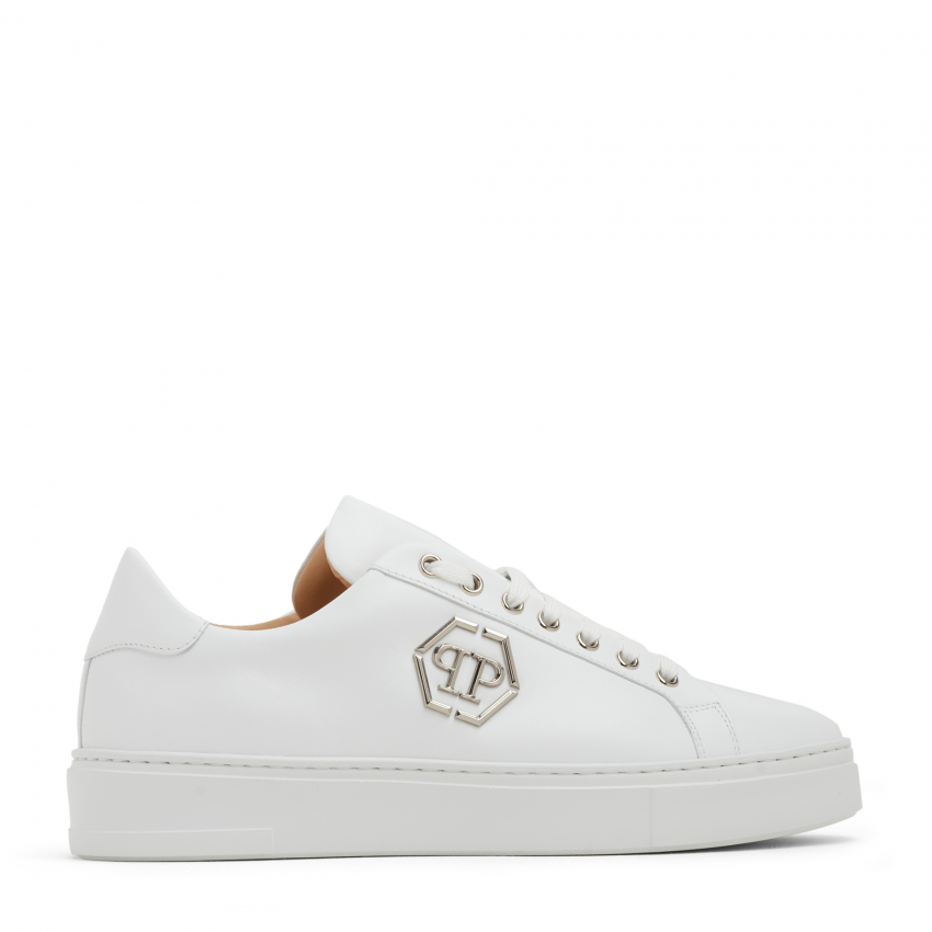 Philipp Plein Leather lo-top sneakers for Men - White in UAE | Level Shoes