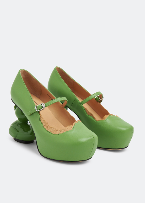 Maison Mihara Yasuhiro Duck heel pumps for Women Green in UAE Level