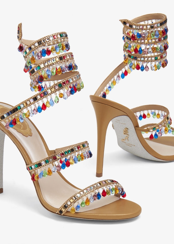 René Caovilla Chandelier crystal sandals for Women Multicolored in