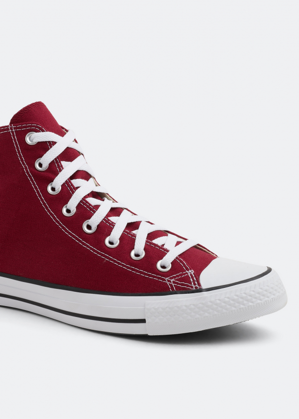 maroon high top chucks