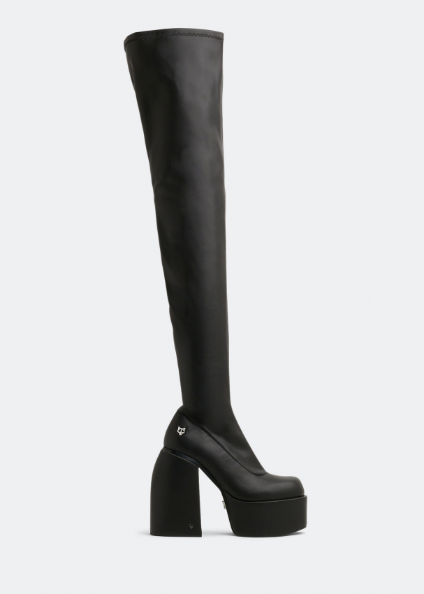 Naked Wolfe Juicy thigh-high boots for Women - Black in UAE | Level Shoes