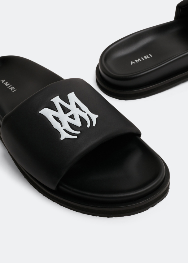 Amiri Leather slides for Men - Black in UAE | Level Shoes