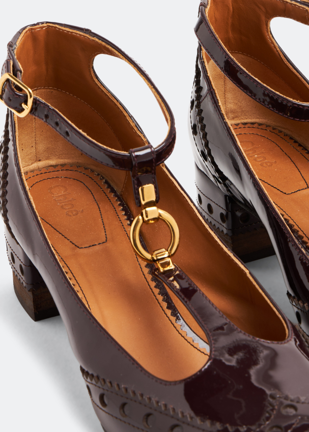 Chloé PreLoved Perry Mary Jane TBar pumps for Women Brown in UAE