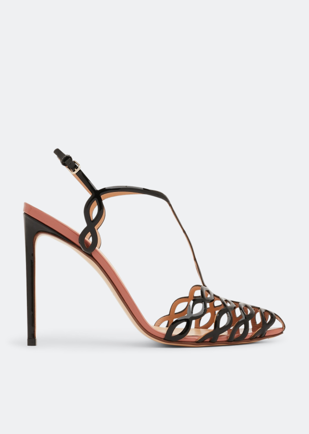 Francesco Russo Cage sandals for Women - Black in UAE | Level Shoes