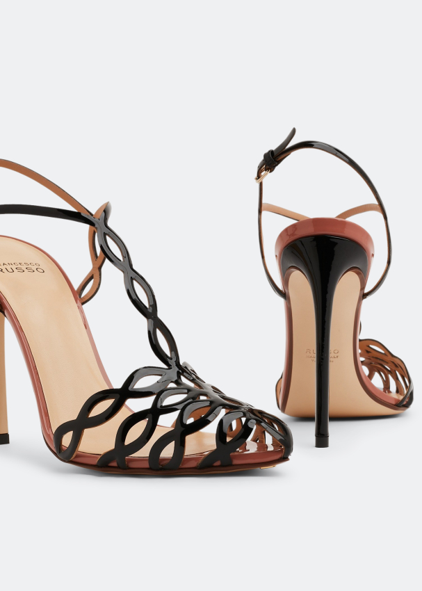 Francesco Russo Cage sandals for Women - Black in UAE | Level Shoes