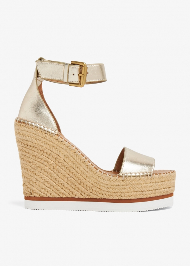 See By Chloé Glyn wedge espadrille sandals for Women Gold in UAE