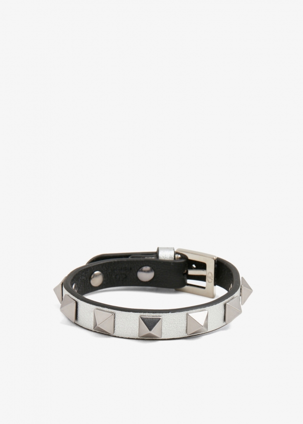 Valentino Garavani Rockstud bracelet for Women - Silver in | Level Shoes
