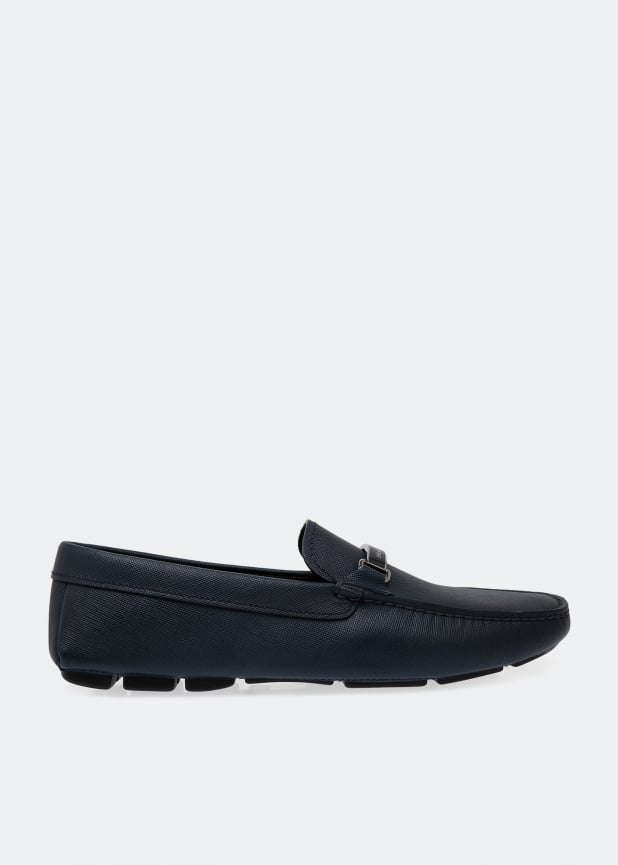 Saffiano leather loafers