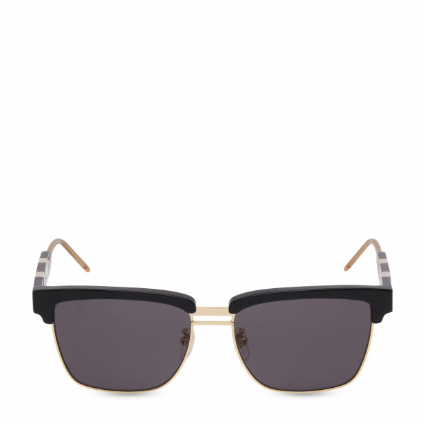 Square metal and acetate sunglasses