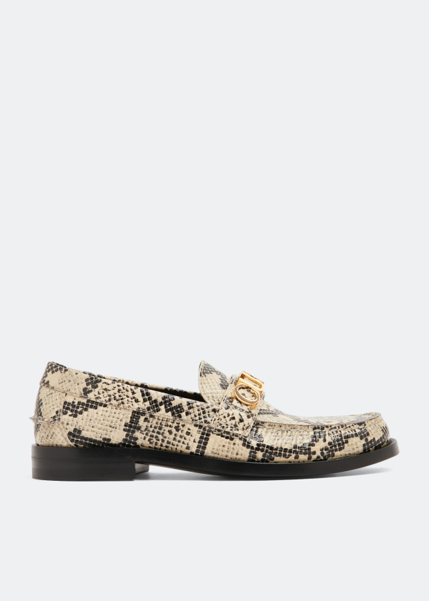 Gucci python print loafers
