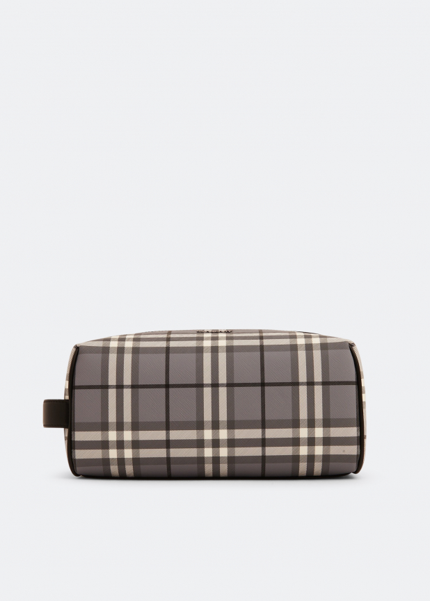 Grey Check travel pouch