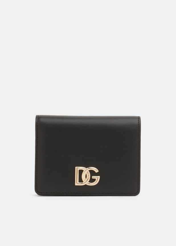 Logo leather bi-fold wallet