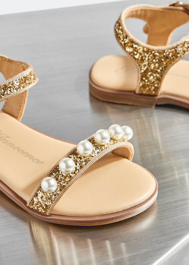 Girls gold sandals sales