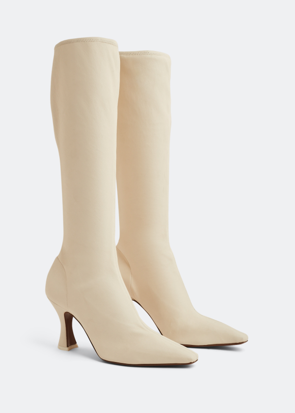 Neous Ran knee stretch boots for Women Beige in KSA Level Shoes