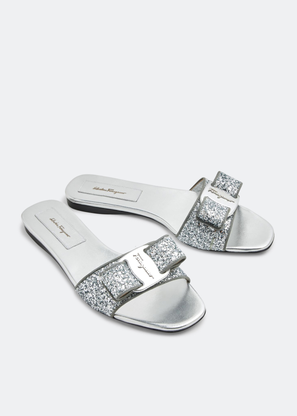 Ferragamo silver sandals online