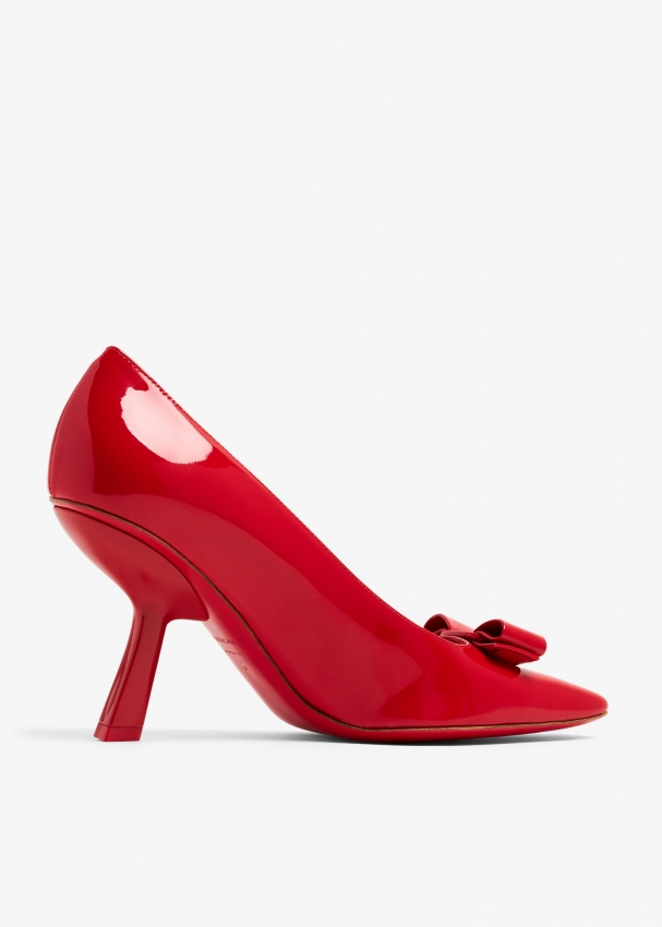 Red patent deals heels