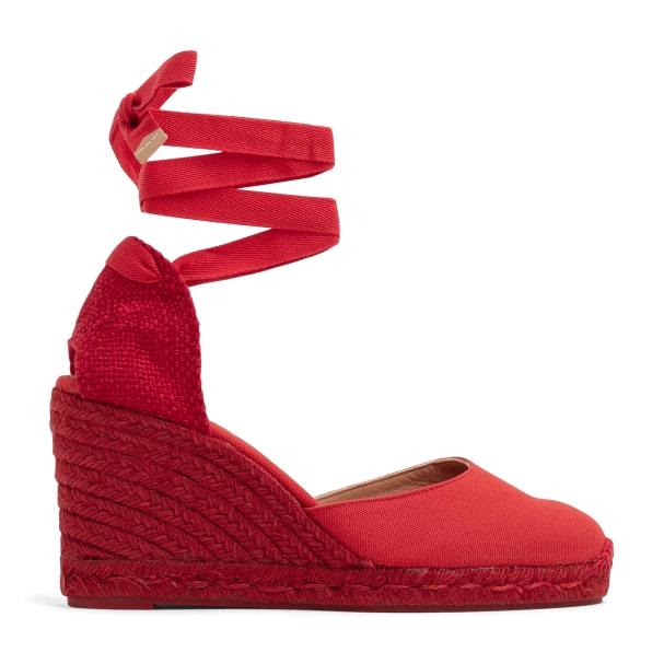 Castañer Carina wedge espadrilles for Women - Red in Kuwait | Level Shoes