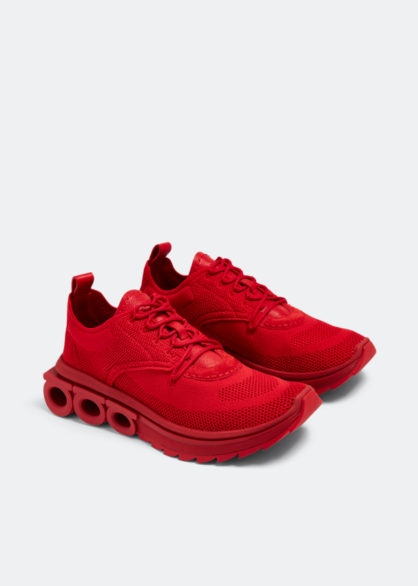 Ferragamo Nima knit sneakers for Men Red in KSA Level Shoes