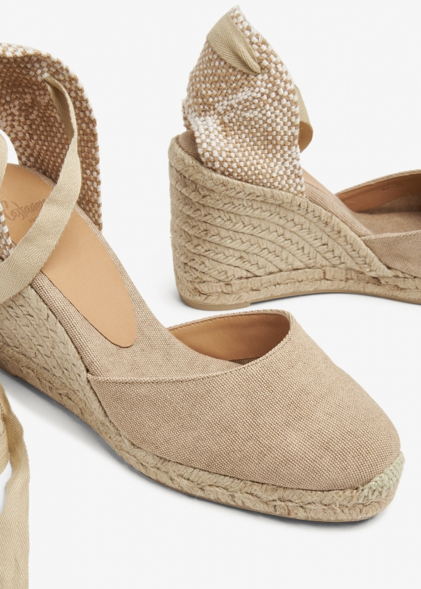 Castaner Carina wedge espadrilles for Women Beige in Bahrain Level Shoes