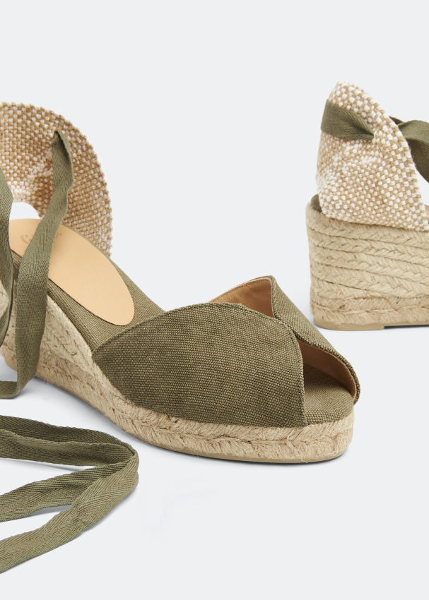 Castañer Bilina wedge espadrilles for Women - Green in UAE | Level Shoes