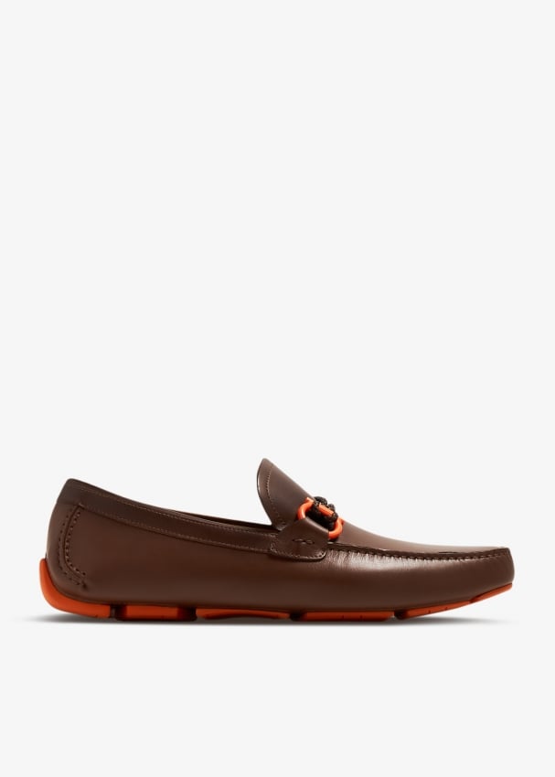 Gancini moccasin driver shoes