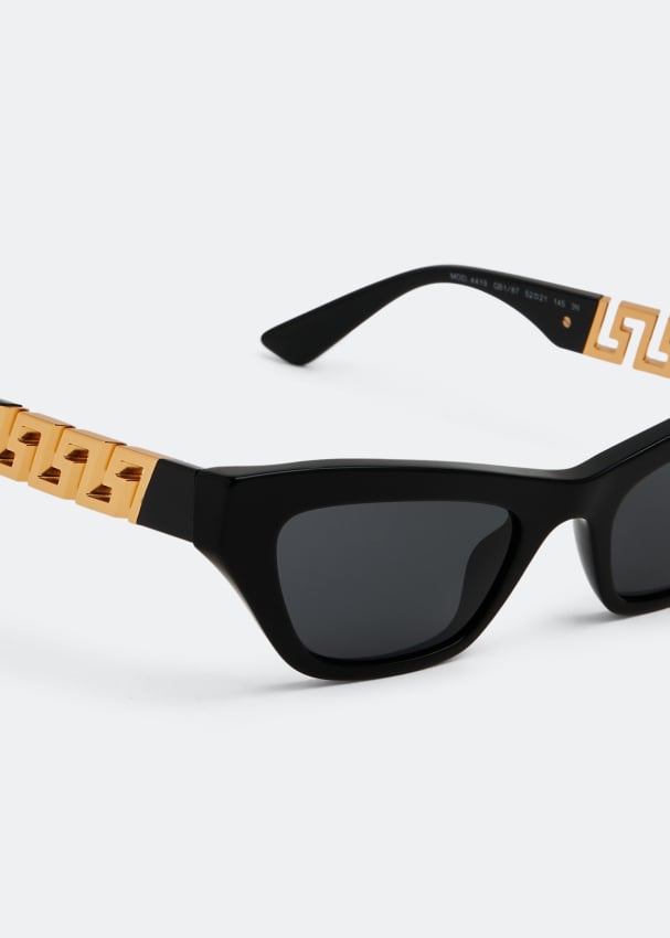 Greca Flow Mask Sunglasses Brown/Gold - Versace