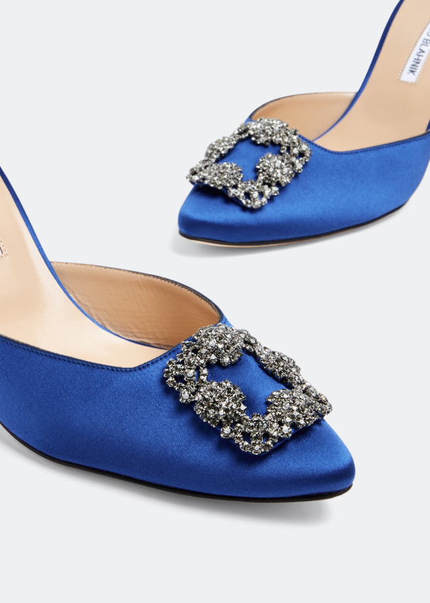 Manolo Blahnik Hangisimu mules for Women Blue in UAE Level Shoes