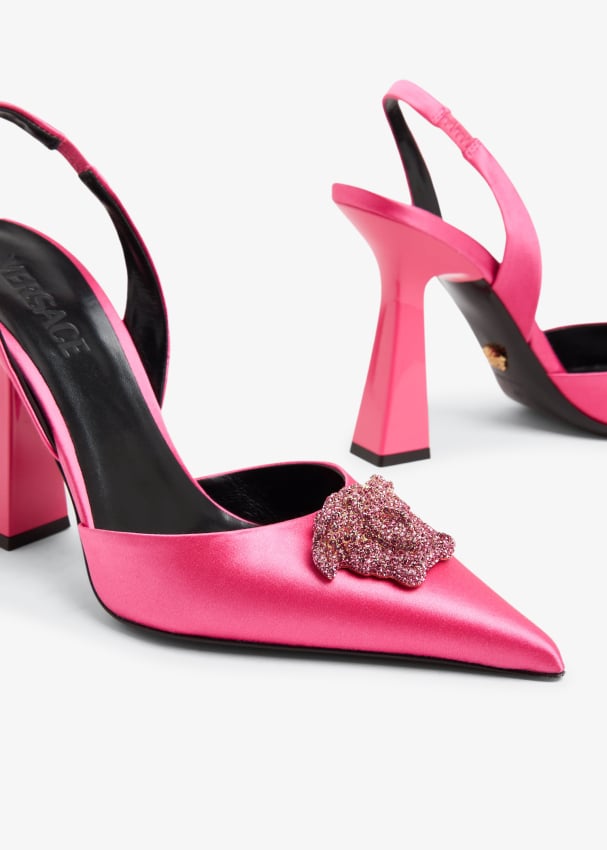 Versace La Medusa slingback pumps for Women - Pink in UAE | Level Shoes