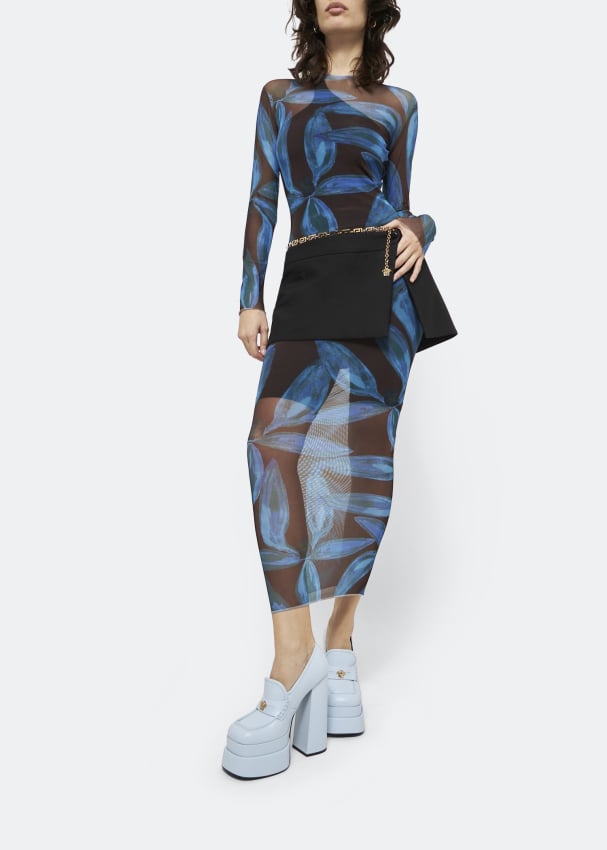 Versace Intrico platform loafers for Women - Blue in Oman | Level Shoes