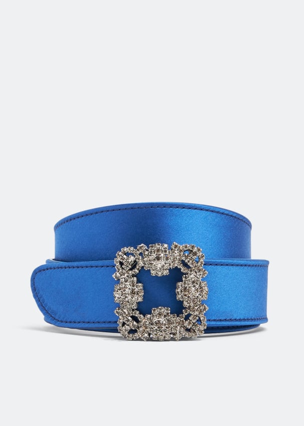 Manolo Blahnik Hangisi belt for Women - Blue in UAE | Level Shoes