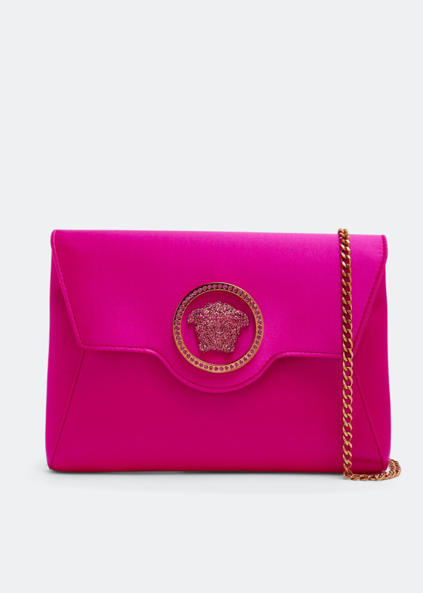 Versace La Medusa envelope clutch for Women - Pink in UAE | Level Shoes