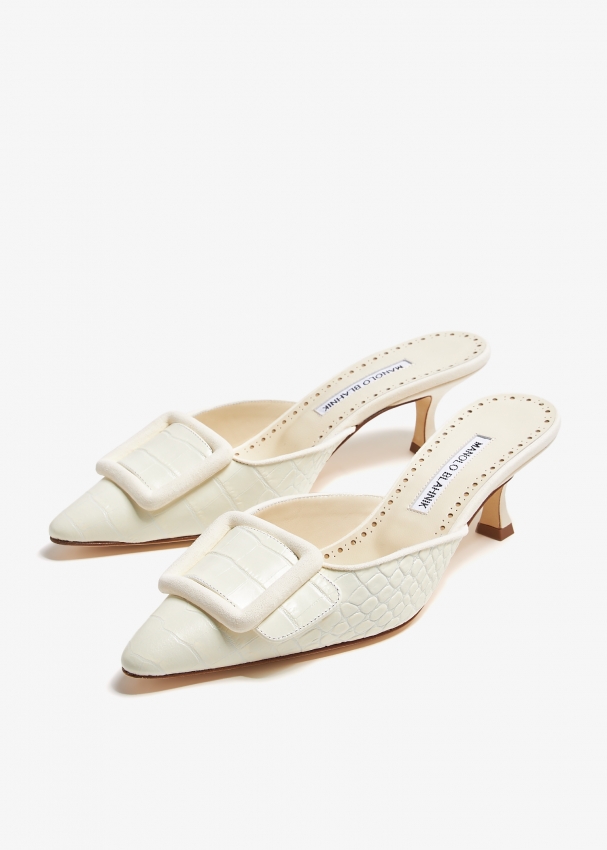 MANOLO BLAHNIK マノロブラニク ミュール MAYSALE SUEDE DAIM
