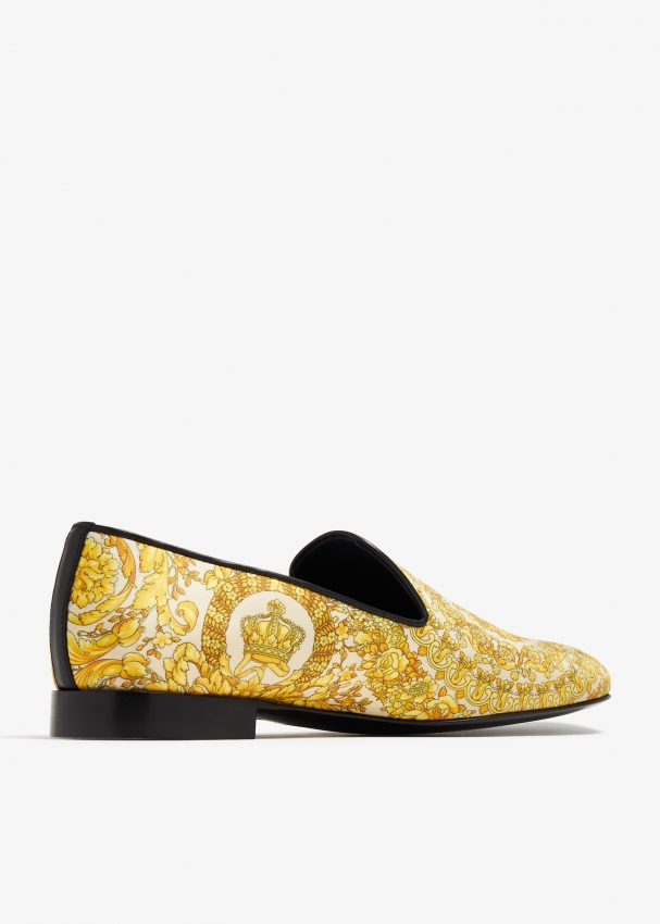 Versace Barocco print slippers for Men Prints in UAE Level Shoes