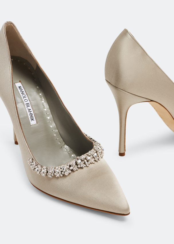 Grey manolo deals blahnik shoes