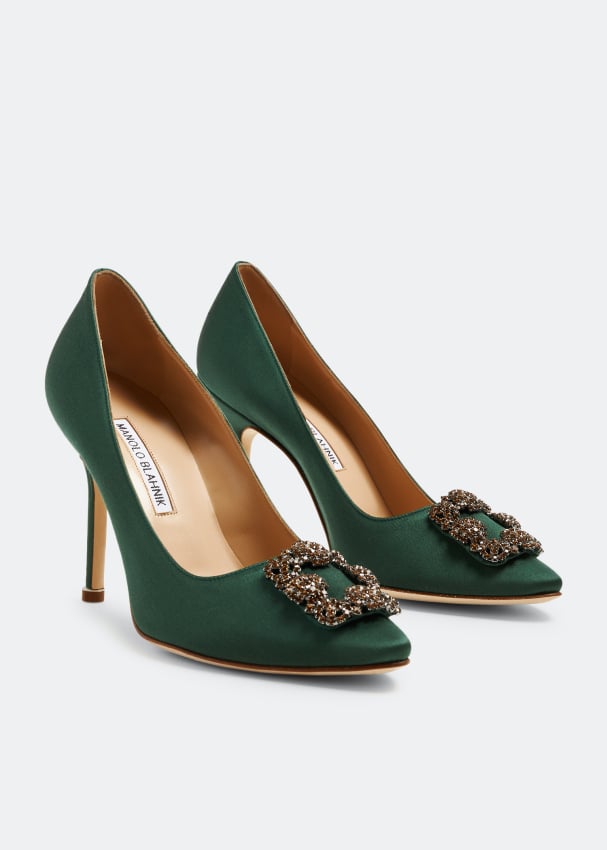 Manolo blahnik green heels on sale