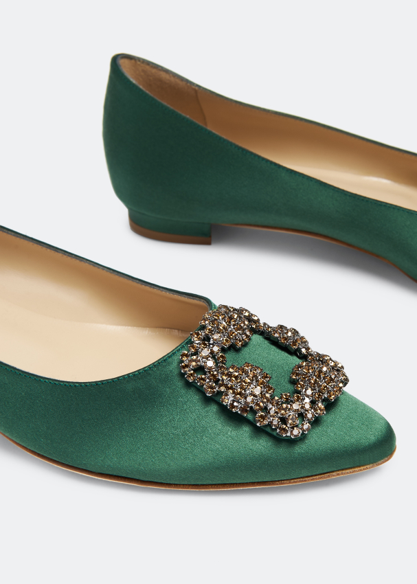 Manolo Blahnik Hangisi ballerina flats for Women Green in UAE