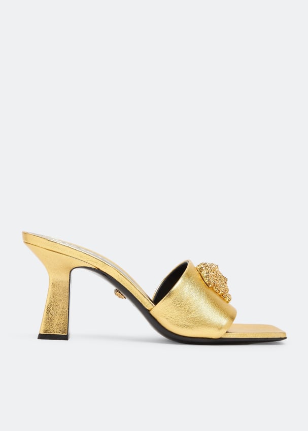 Versace Medusa mules for Women Gold in Bahrain Level Shoes