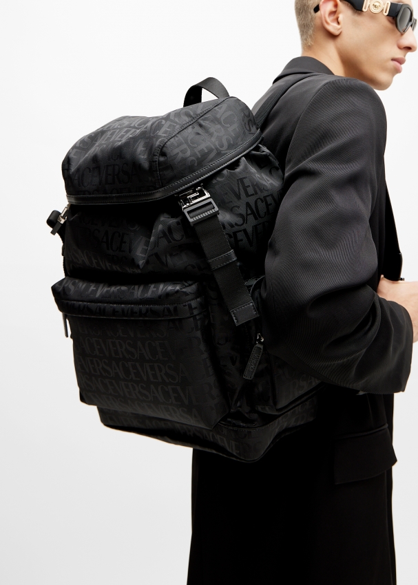 Versace Versace Allover Neo nylon backpack for Men - Black in UAE ...