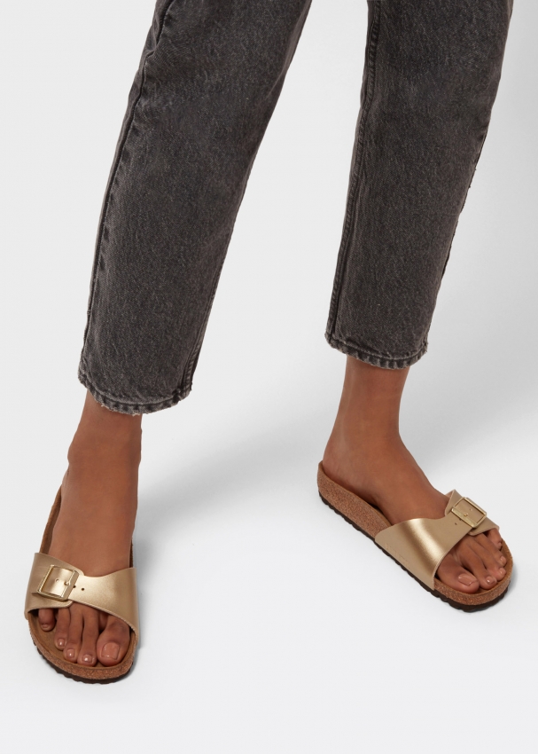 Birkenstock madrid on sale gold metallic