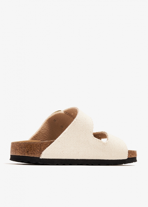 Arizona Hammered Big Buckle Natural Leather Patent High